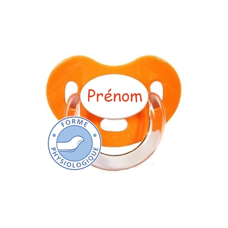 Sucette personnalisée charme orange