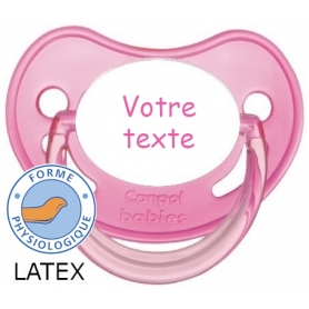 Sucette personnalisée chupa rose LATEX