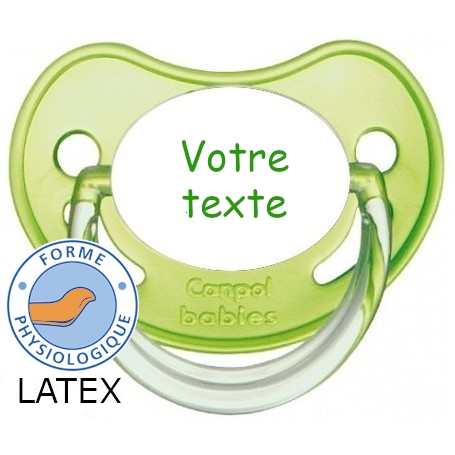 Sucette personnalisée chupa verte LATEX