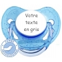 Sucette personnalisée bleu à Paillettes