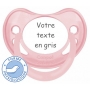 Sucette bébé personnalisée physiologique pastel rose