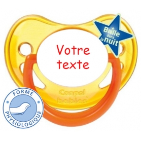 Sucette personnalisée fluo jaune