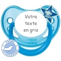 Sucette personnalisée fluo bleu