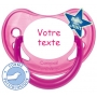  tetine de bebe fluorescente rose personnalisee