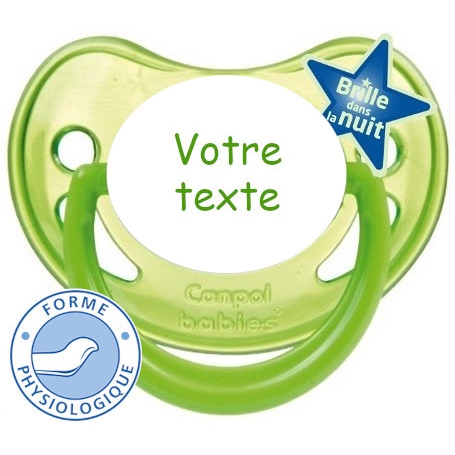 Sucette personnalisée fluo verte