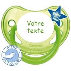 Sucette personnalisée fluo verte