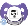 Sucette personnalisée MODE violette physiologique