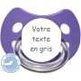 Sucette personnalisée MODE violette physiologique
