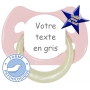 Sucette personnalisée MODE rose clair fluo physiologique