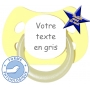 Sucette personnalisée MODE jaune fluo physiologique