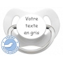 Sucette bébé personnalisée physiologique LOLLY blanc