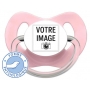 Sucette bébé personnalisée physiologique LOLLY rose clair