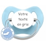 Sucette bébé personnalisée physiologique LOLLY cyan