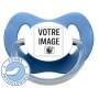 Sucette bébé personnalisée physiologique LOLLY turquoise