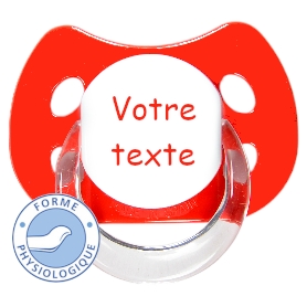 Sucette personnalisée MODE rouge physiologique