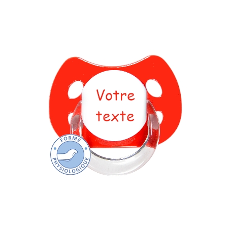 Sucette personnalisée MODE rouge physiologique
