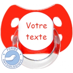 Sucette personnalisée MODE rouge physiologique