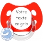 Sucette personnalisée MODE rouge physiologique