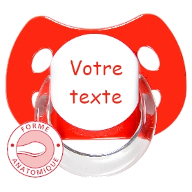 Sucette personnalisée MODE rouge anatomique