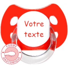 Sucette personnalisée MODE rouge anatomique