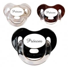 Sucettes personnalisées Charme (grise, marron, noire)