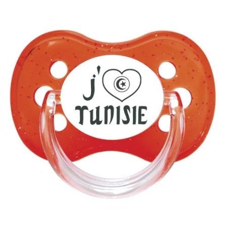 Sucette bébé "J'aime Tunisie"