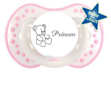 Sucette personnalisée prénom ourson