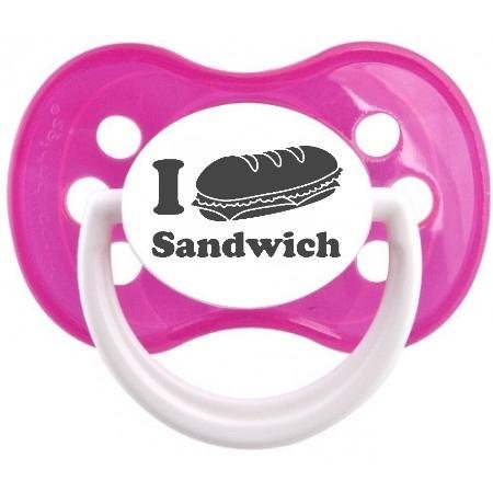 Sucette bébé originale "I love Sandwich"
