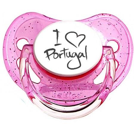 Sucette bébé originale "I love portugal"